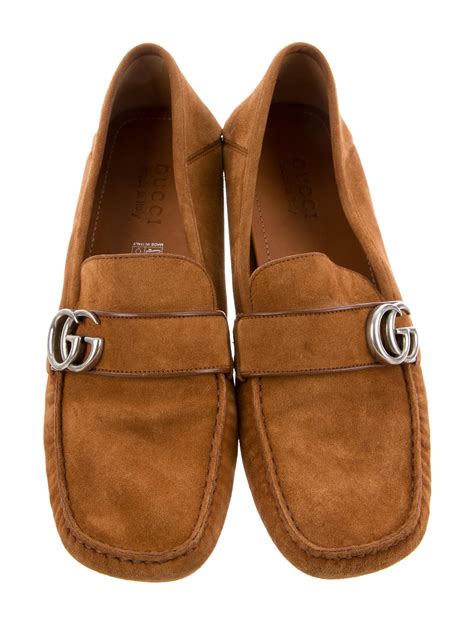 gucci marmont metallic loafers|Gucci suede loafers.